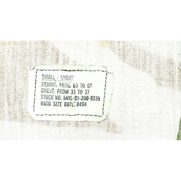 Camouflage Jacket Jones Name Tag Small/Short Long Sleeve Chest Pockets - Picture 3 of 3